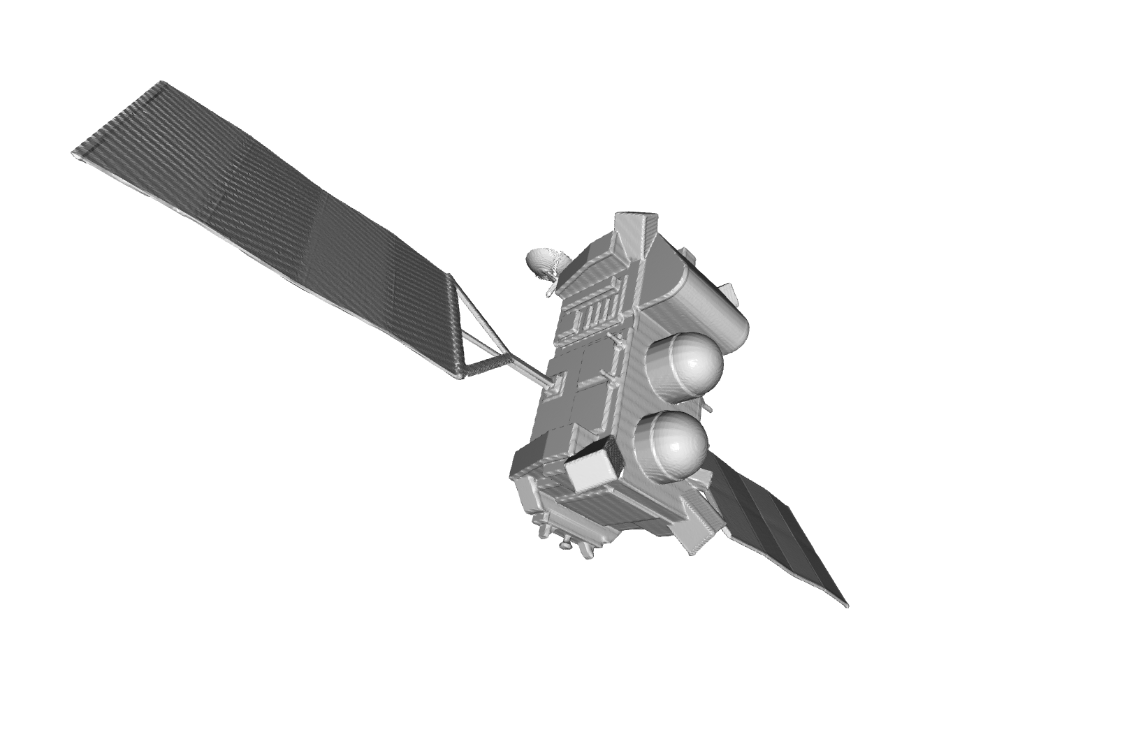 The inspected body (mesh); coverage is marked per triangle.